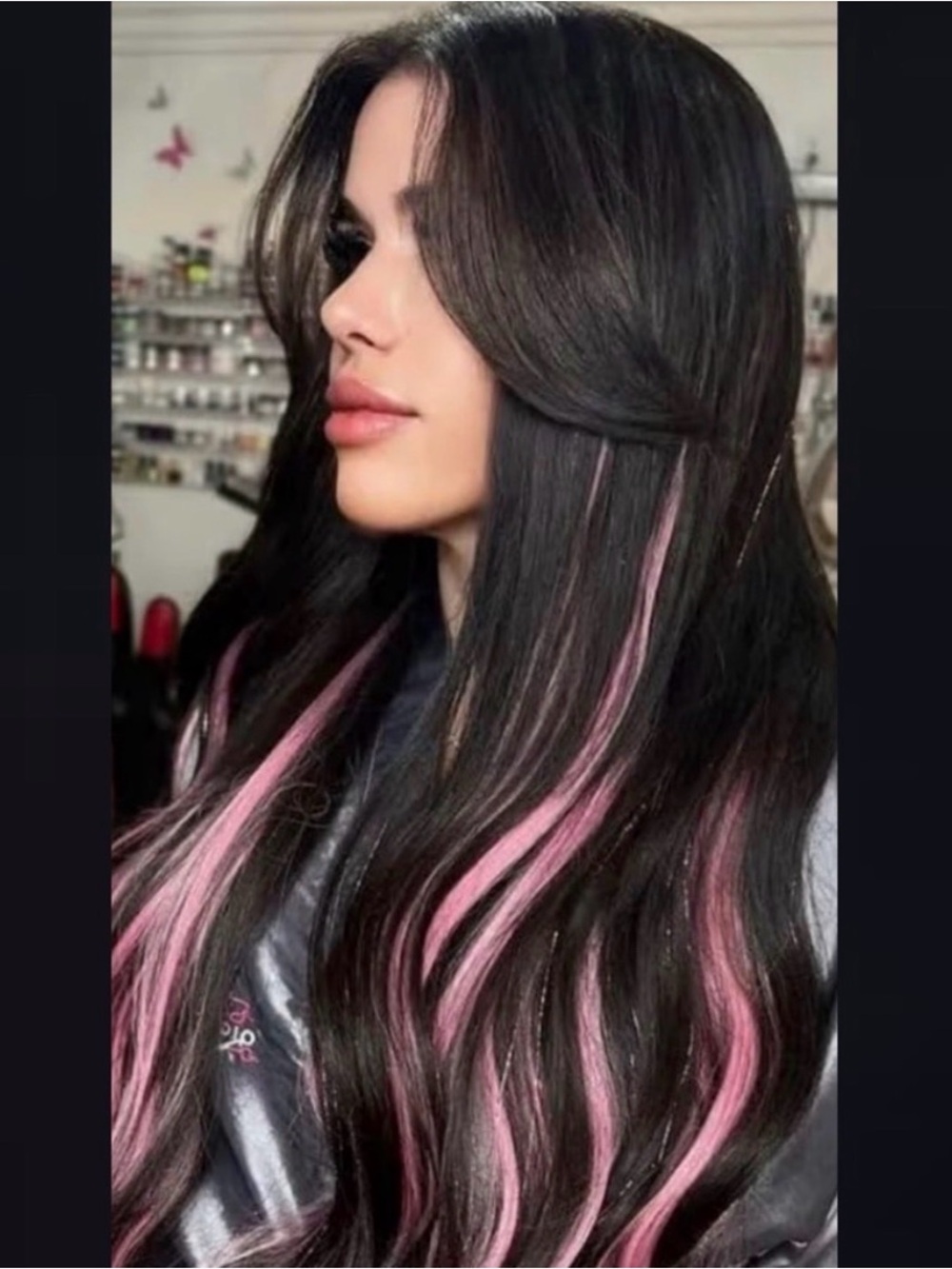 💞 New 6 Pack of 22” Light Pink Synthetic Clip In Hair Extensions